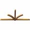 Ekena Millwork Redmond Rough Sawn Timber Gable Bracket, Western Red Cedar, 96"W x 44"H x 4"D x 4"F, 11/12 Pitch GBW096X44X0404RED00RWR - alternate 3